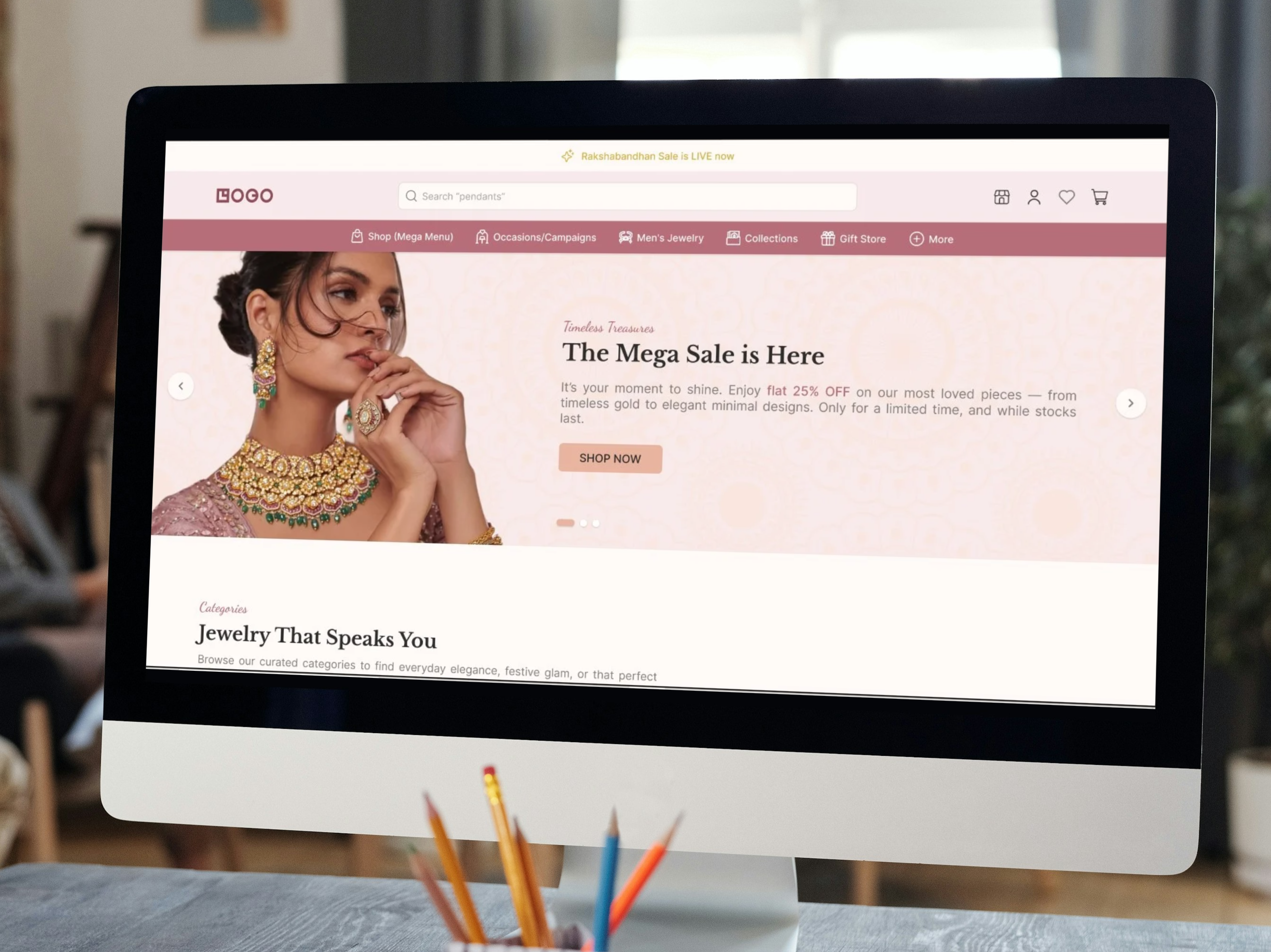 Jewelry e-commerce website